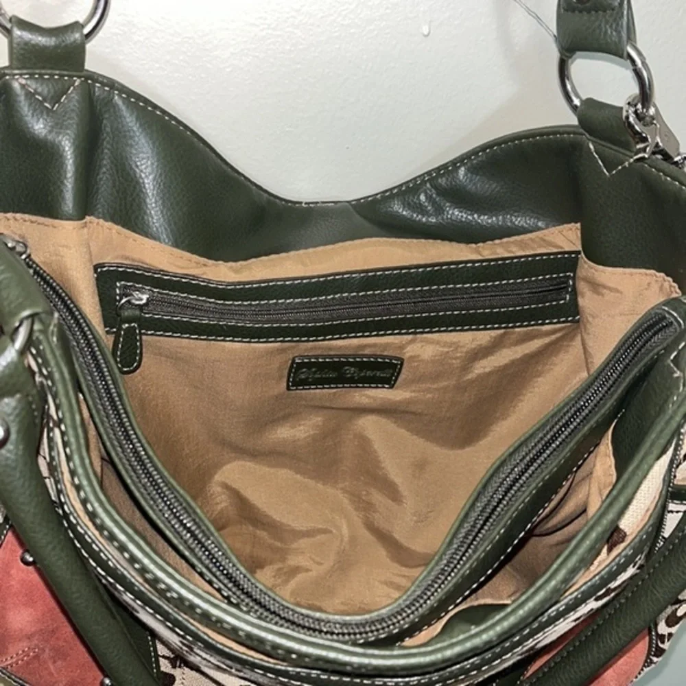 Sophia Caperelli shoulder bag brown tan burgundy